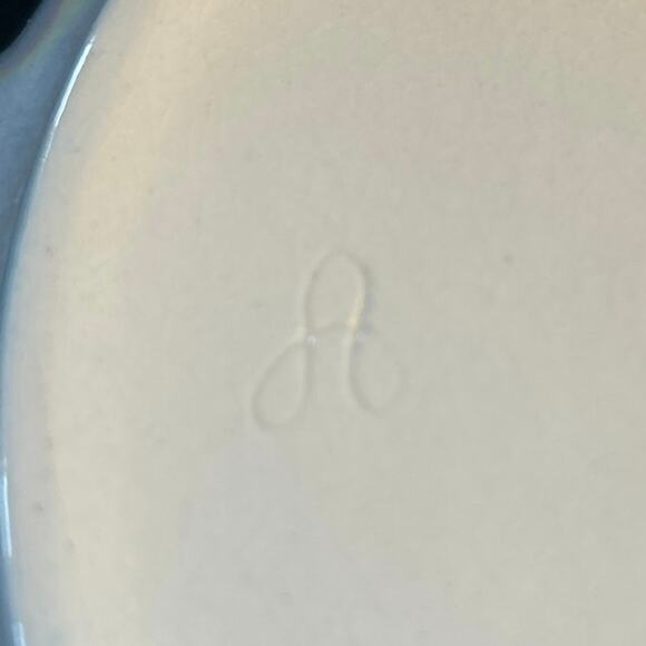 Black Luster Covered Bowl with Ceramic Flowers on Top MCM - Picture 8 of 8